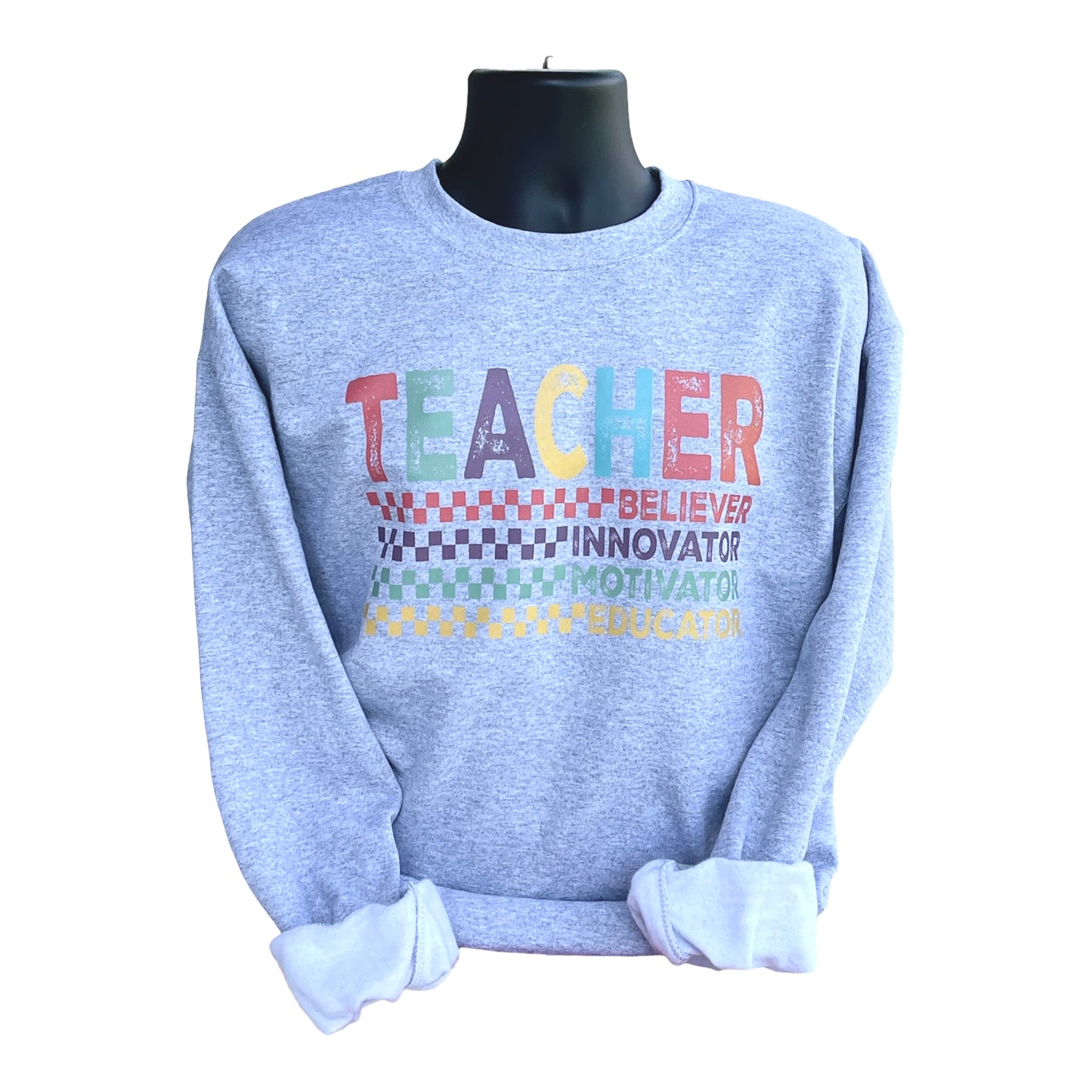 Teacher- Believer, Innovator, Motivator, Educator Sweatshirt | Teacher Shirt | Teacher Gift | Teacher….