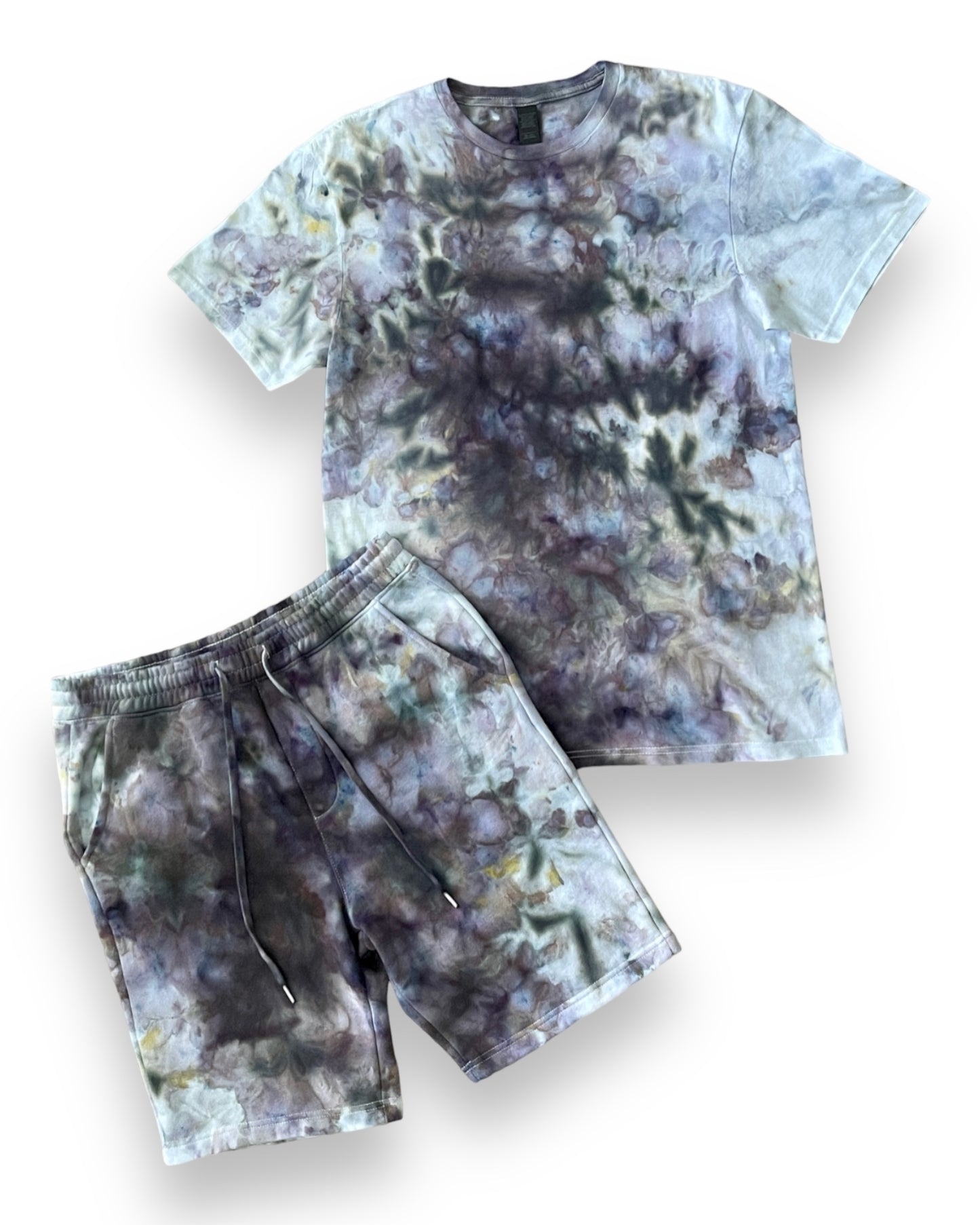 The Ink Tie Dye T-Shirt and Sweat Shorts, Men Tie Dye Shirt and Sweat Shorts