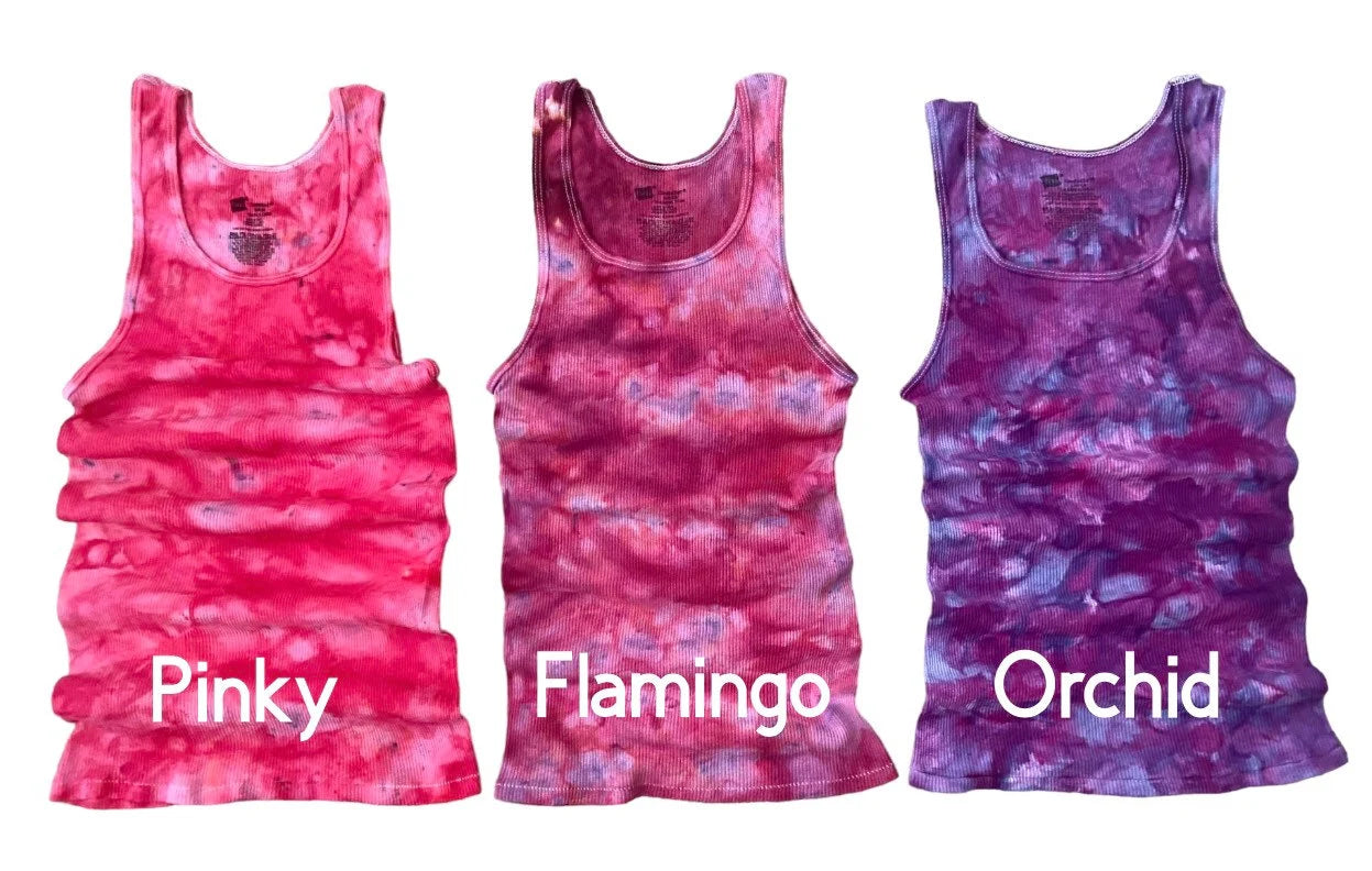 Tie Dye Tank Top, Hand Dyed Tank, Ribbed Tank Top, Unisex Tank Top