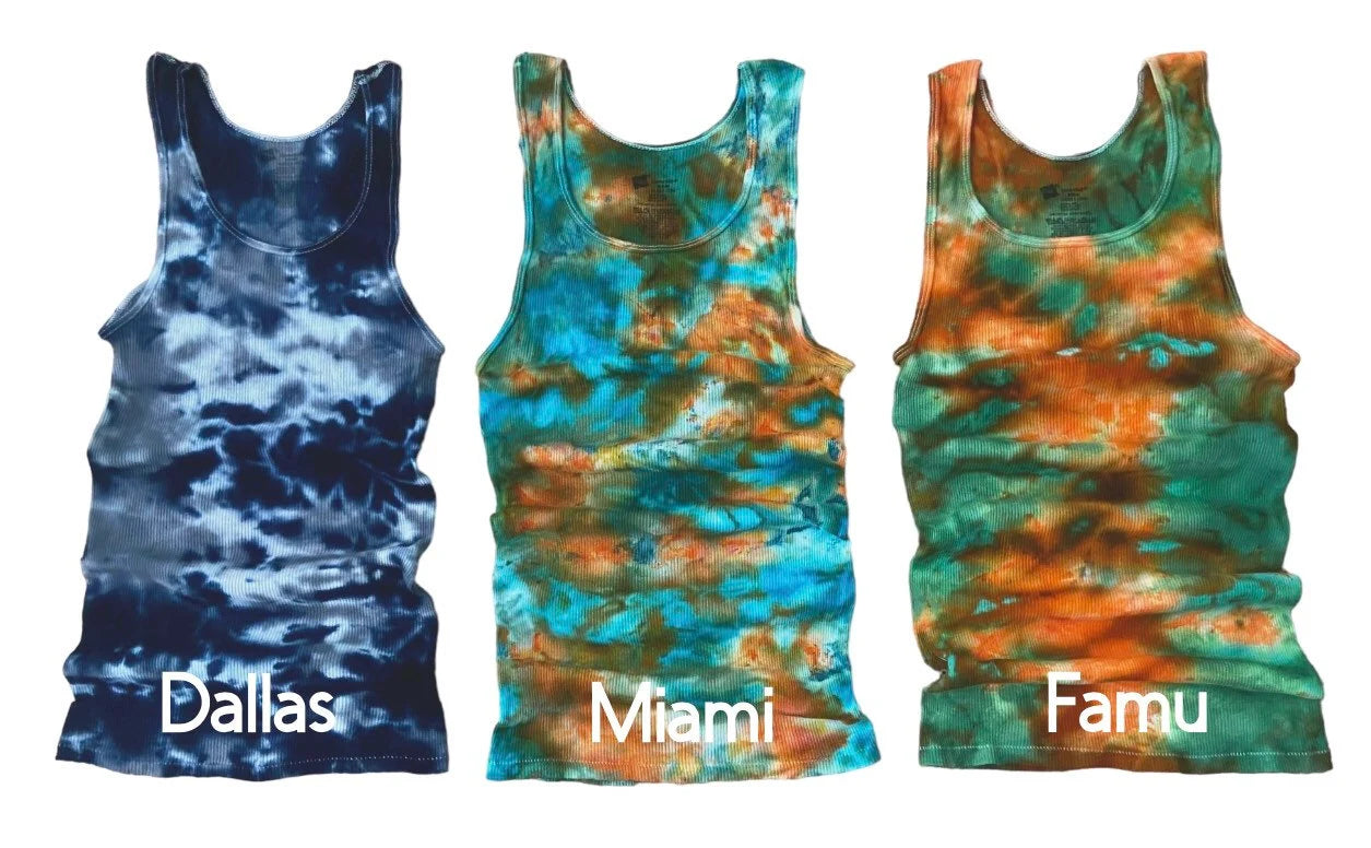 Tie Dye Tank Top, Hand Dyed Tank, Ribbed Tank Top, Unisex Tank Top