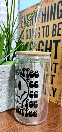 Need Coffee glass, Iced coffee glass, beer can glass, coffee glass with lid and straw….