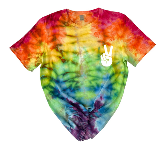 Rainbow Tie Dye T-Shirt, Tie Dye Shirt, Peace Shirt