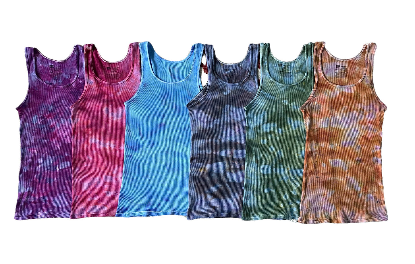 Tie Dye Tank Top, Hand Dyed Tank, Ribbed Tank Top, Unisex Tank Top