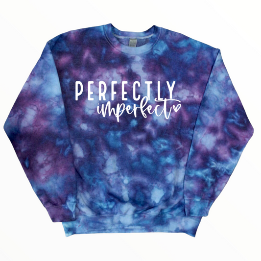 Perfectly Imperfect Shirt, Galaxy Tie Dye Sweatshirt, Tie Dye Sweatshirt, Unisex Sweatshirt, Vintage Shirt