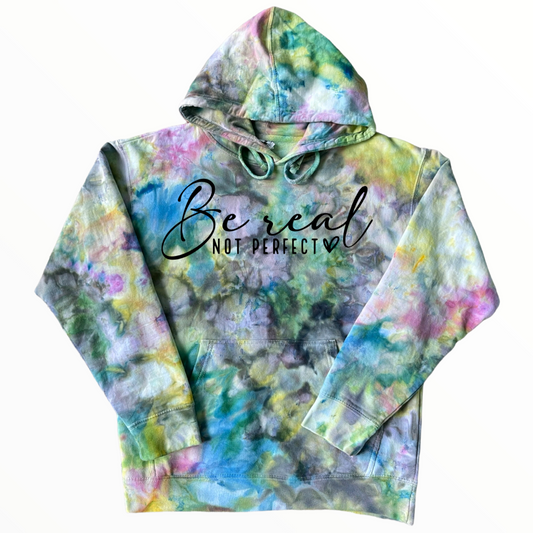 Be Real, Not Perfect Shirt, Unicorn Tie Dye Hoodie, Tie Dye Shirt